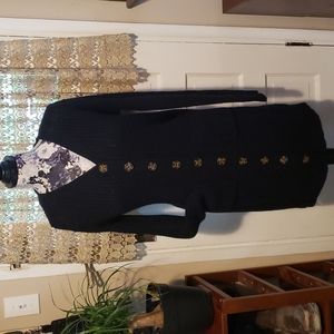 Olive +  Oil Black Long Sweater